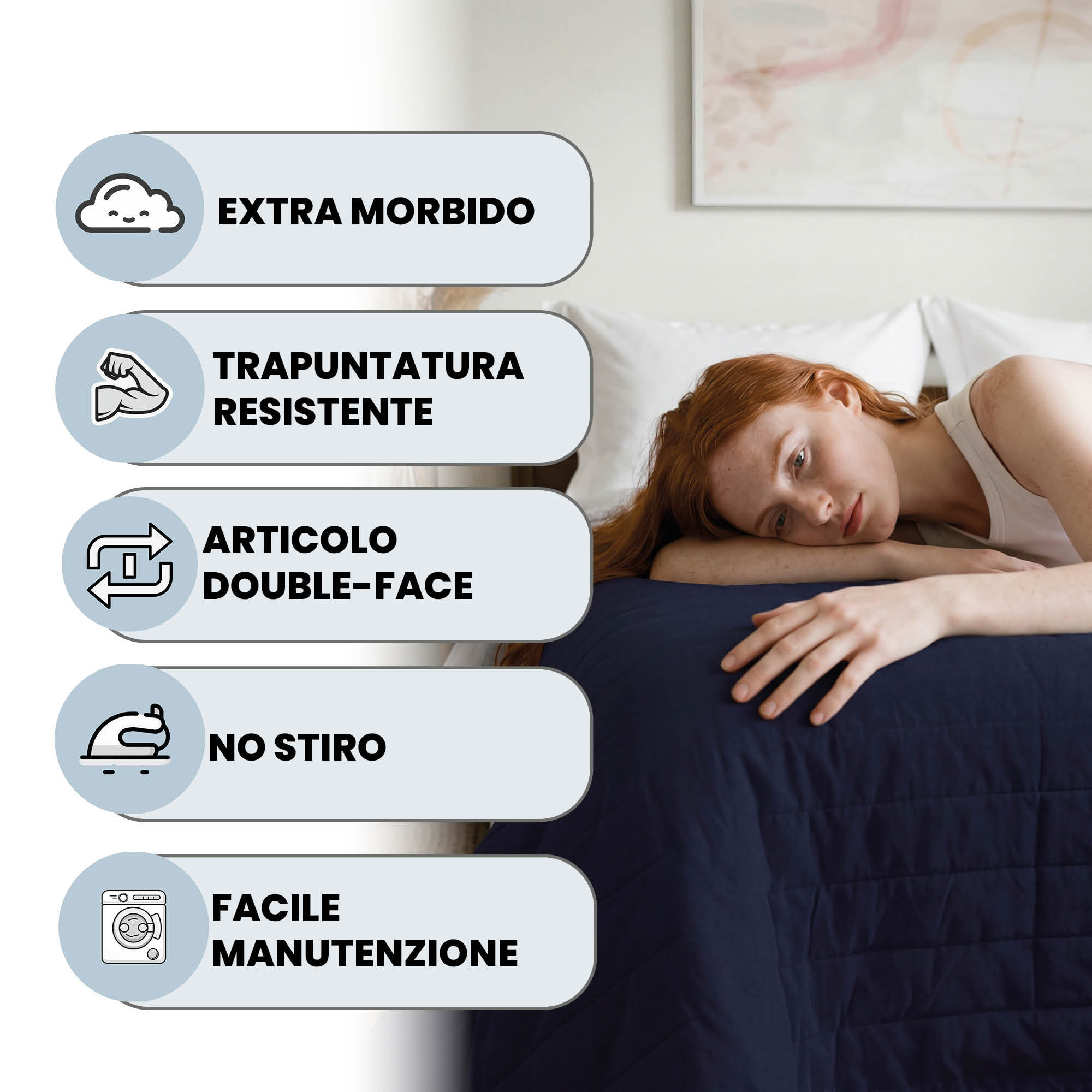 TRAPUNTINO ESTIVO ELEGANT MATRIMONIALE, BICOLORE