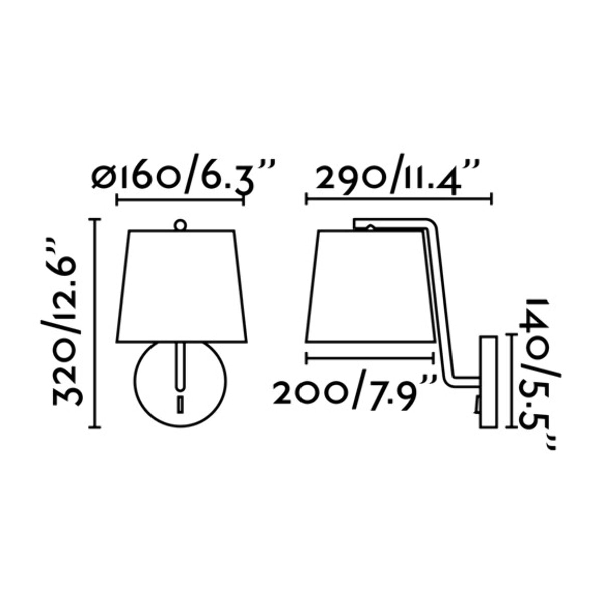 BERNI Lampe applique nickel satiné