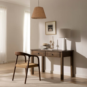 Bureau Tiber -bois massif d'araucaria-couleur nogal 120 x 77 x 60 cm