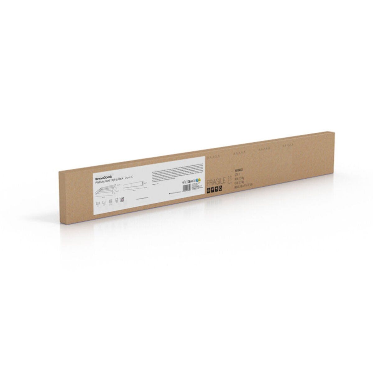 Étendoir mural pliable extensible rétractable Dryva 80 InnovaGoods