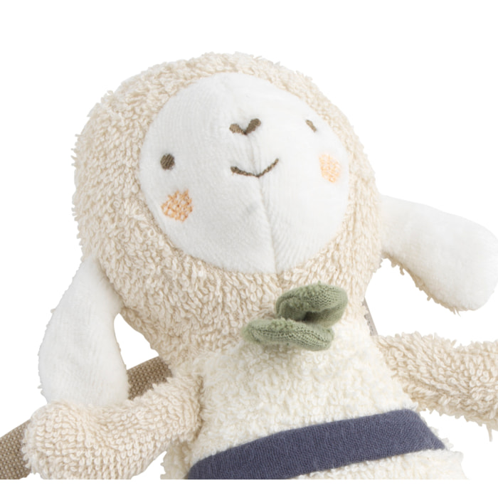 Peluche mini musical en bouclette coton bio