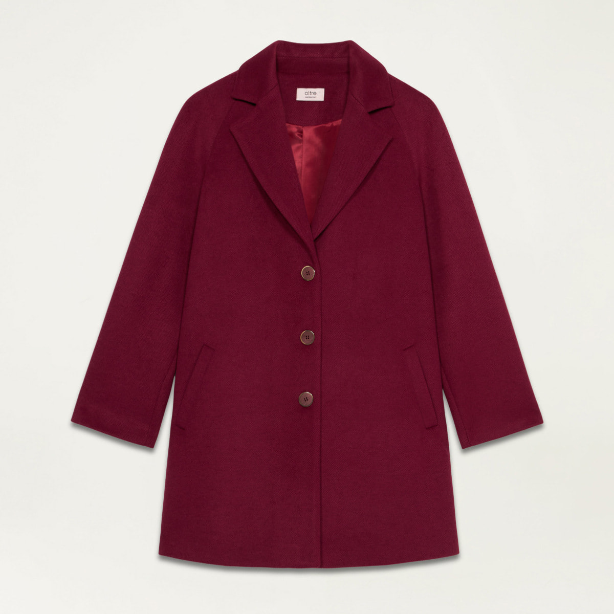 Oltre - Cappotto in panno - Bordeaux