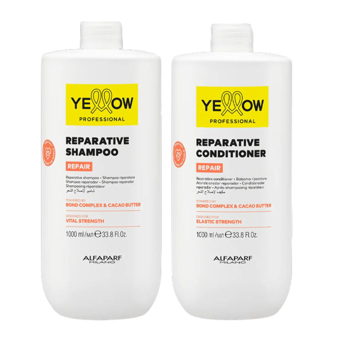 ALFAPARF Yellow Kit Repair Reparative Shampoo 1000ml + Conditioner 1000ml