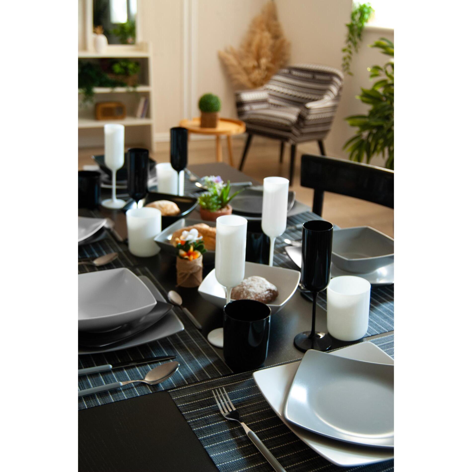 Service de table 18 pièces Excelsa – Shiny, Céramique Blanc