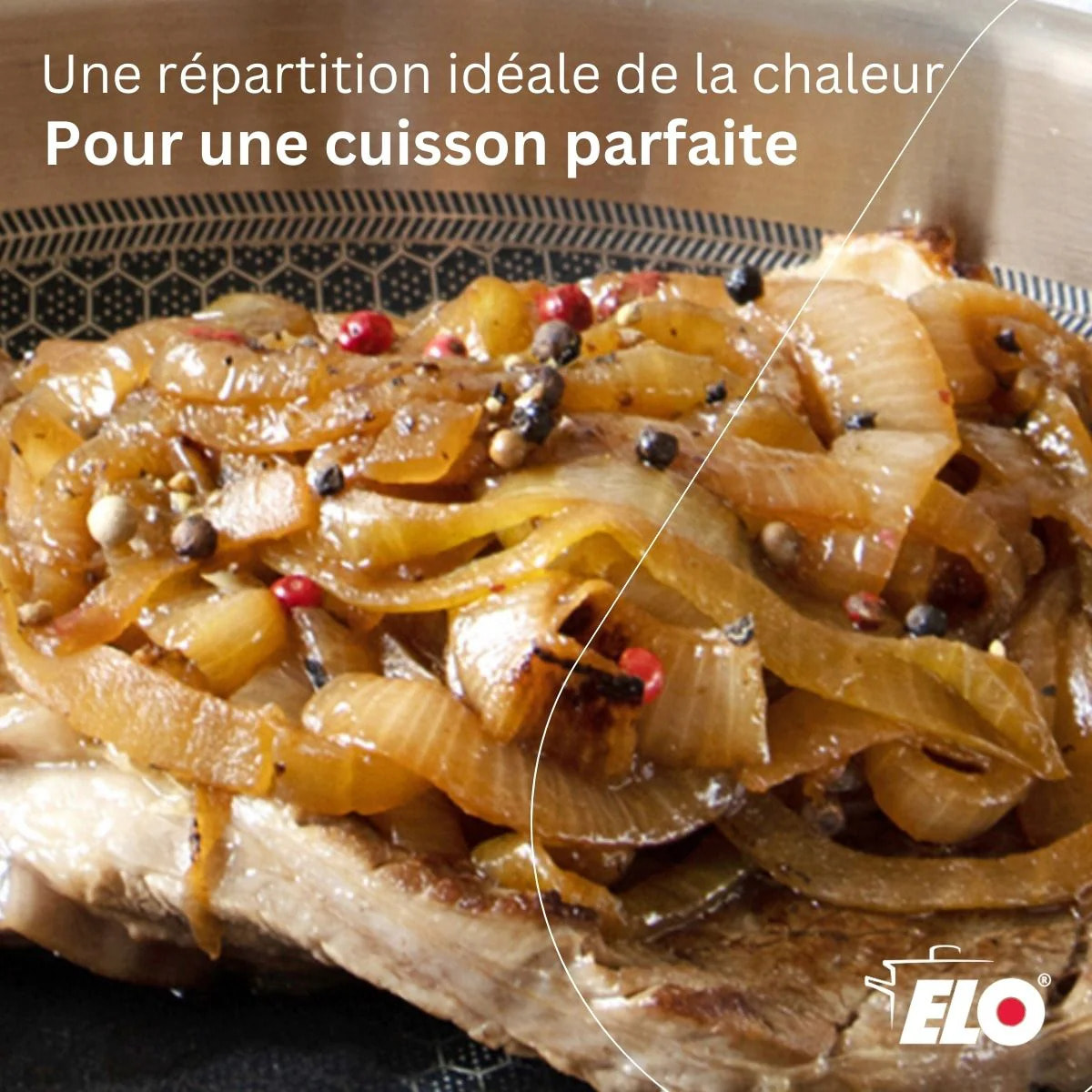 Poêle en acier inoxydable 18/10 24 cm Elo Relief Solution