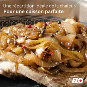 Poêle en acier inoxydable 18/10 24 cm Elo Relief Solution