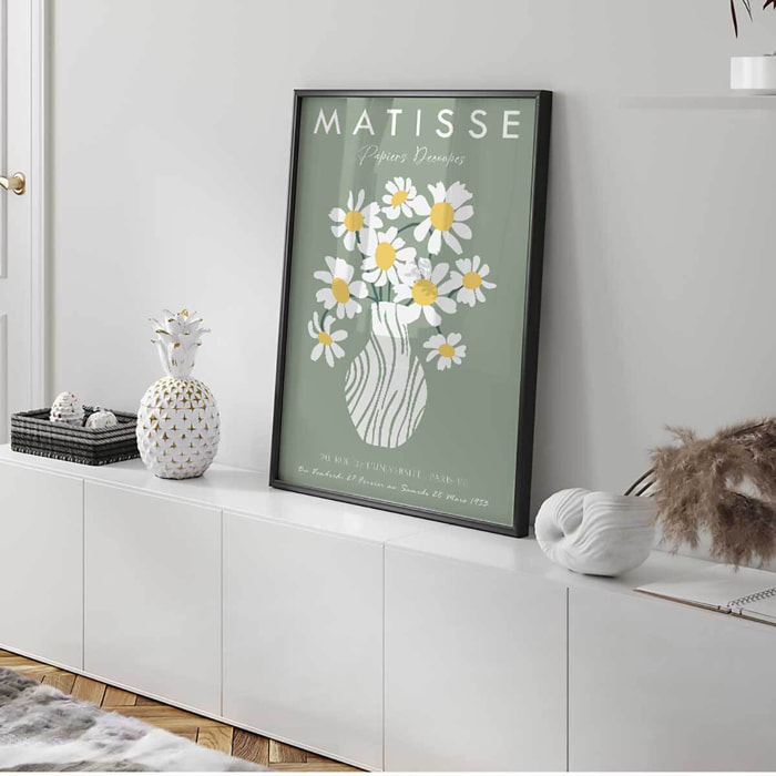 Affiche encadrée bouquet fleurs matisse Affiche + cadre en métal - Noir
