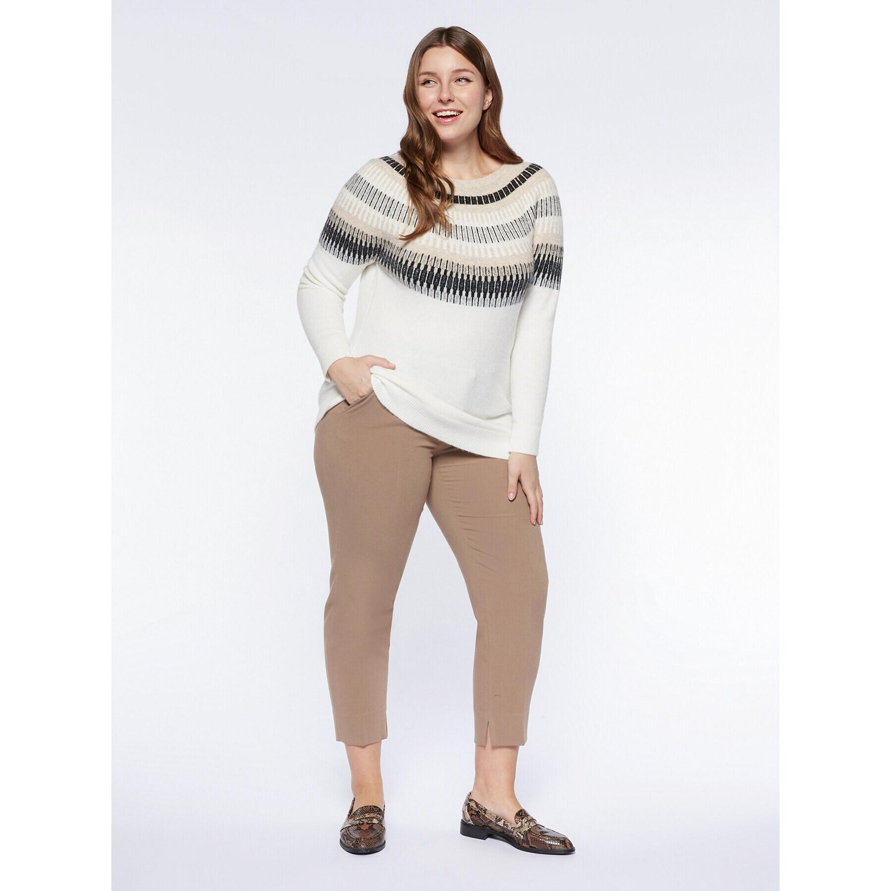 Fiorella Rubino - Pantalones rectos con bolsillos americanos - Beige