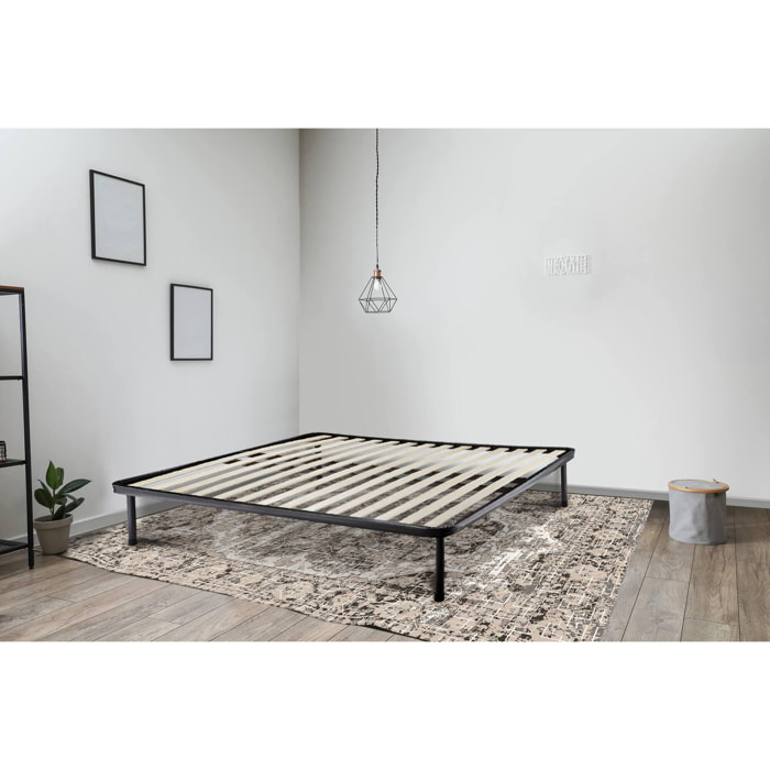 Rete letto piazza e mezza Dabbaspou, Rete ortopedica a 14 doghe, 100% Made in Italy, 120x190h30 cm