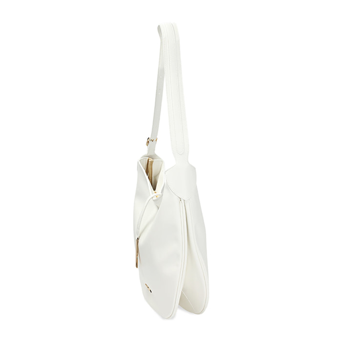 Borsa hobo a spalla bianca