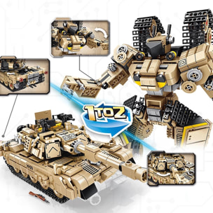 Robot 2 formas convertibles en TANQUE DE COMBATE/ ROBOT MECHT .2 formas 810 piezas