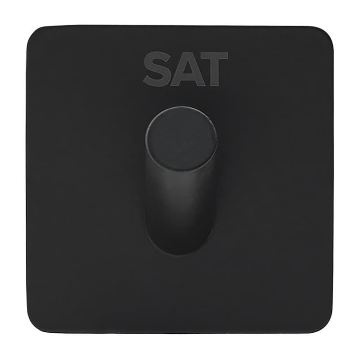 Patère murale adhésive en acier inoxydable, noir mat (HACEKNALEP1HMC)