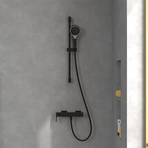 Mitigeur mécanique douche Subway 3.0 Chrome + Ensemble de douche Verve Showers 3 jets Noir mat