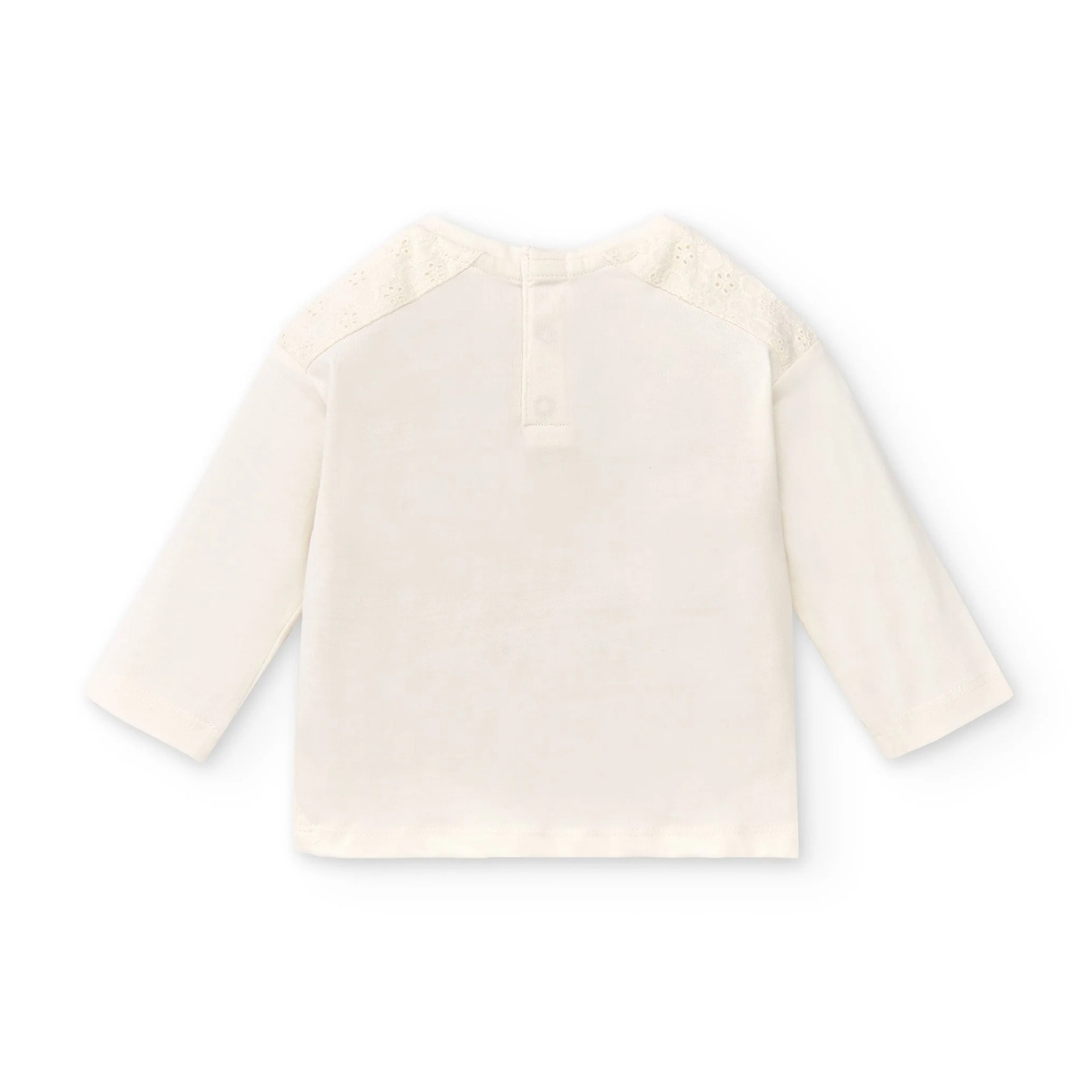 T-shirt Bambino A Maniche Lunghe Con Stampa Foxy Colore Ecru