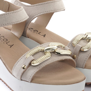 SANDALO ZEPPA CATENA BEIGE