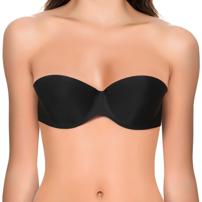 Invisible bra INTIMAX Strapples con autoadhesivo en color negro Intimax