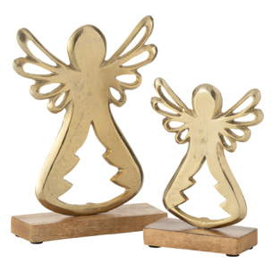 J-Line décoration Ange Sur Pied - aluminium - or - large