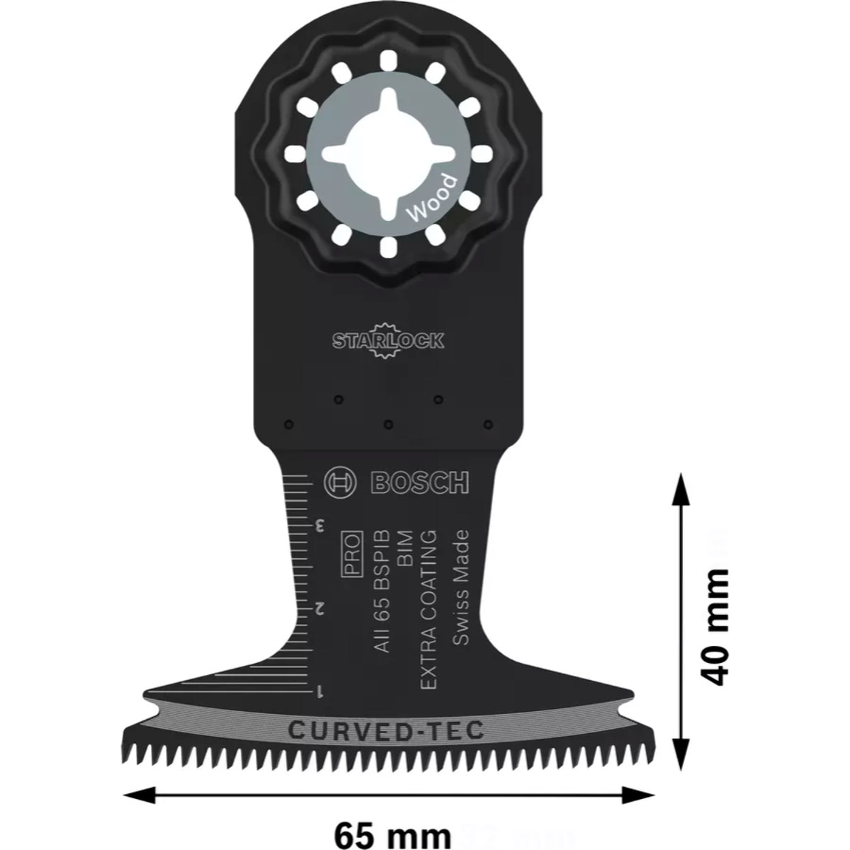 Lame Starlock Pro Bimétal AII 65 BSPIB pour Bois dur - 65 x 40 mm - 1 pièces - BOSCH - 2608669082