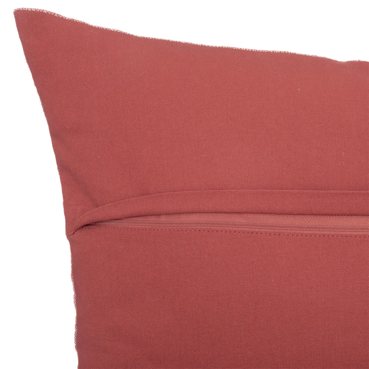 Coussin "Linah" coton rose terracotta 55x55cm