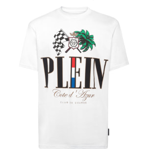 PHILIPP PLEIN Camiseta de cuello redondo y manga corta D AZUR