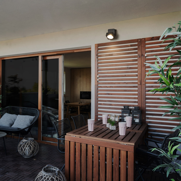 Forlight Tilt - Aplique LED Exterior Orientable. Aplique de Pared para Jardín y Terraza con LED 7W Blanco Cálido 3000K y 663lm.