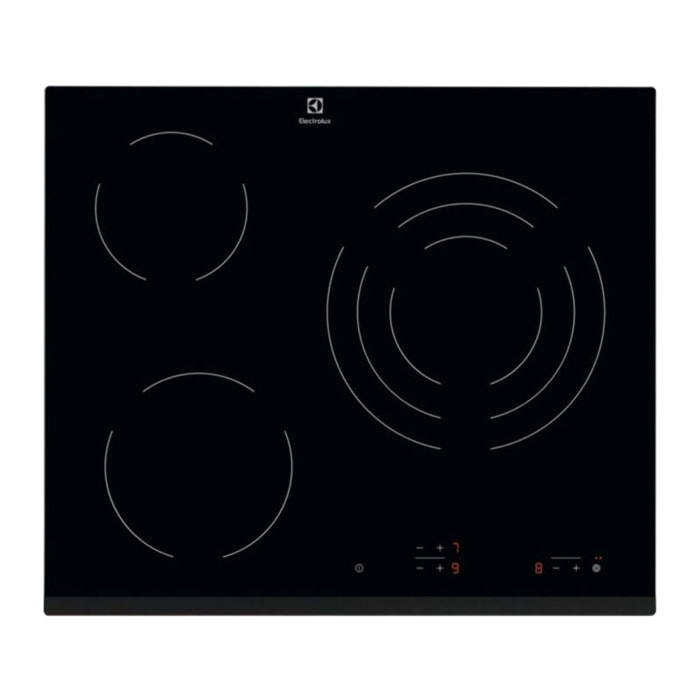 Plaque vitrocéramique ELECTROLUX BHV6232FOK - 3 foyers Noir