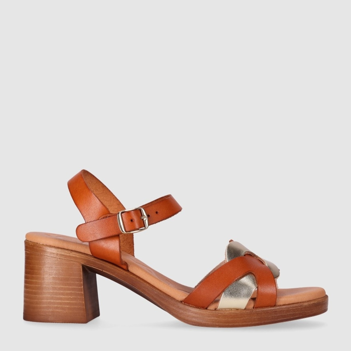 Sandalias de Piel - Multi-Cuero - Tacón: 5 cm