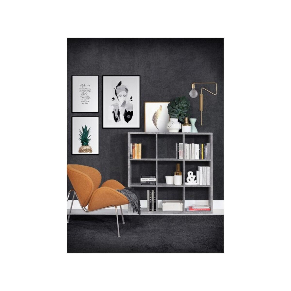 Étagère de rangement cube 9 casiers - MAURO