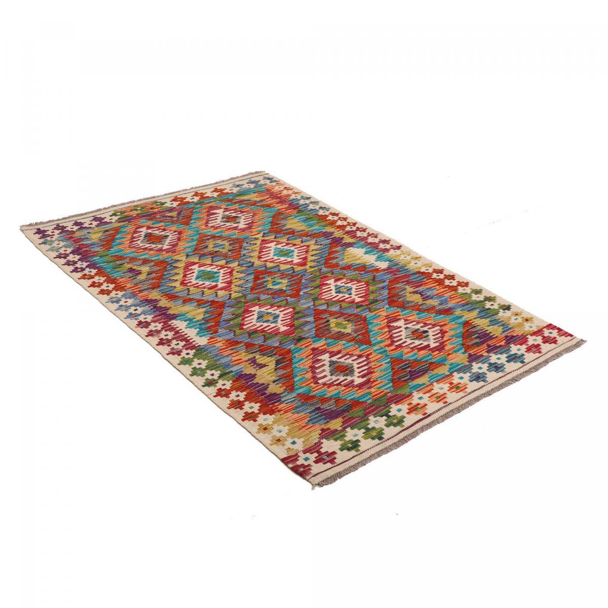 Tapis kilim à motif géométrique, tissé plat en laine, SILUPUV