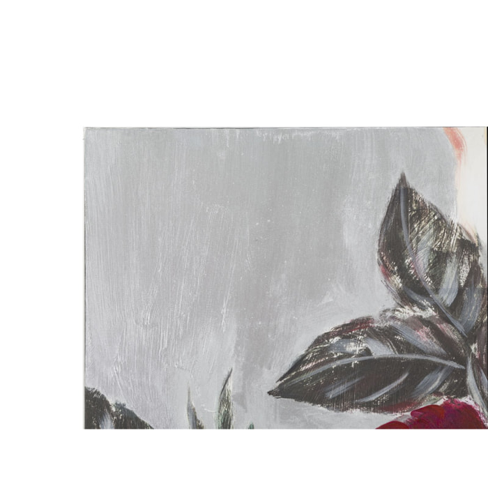 DIPINTO SU TELA RED FLOWER SQUARE CM 90X3,7X90