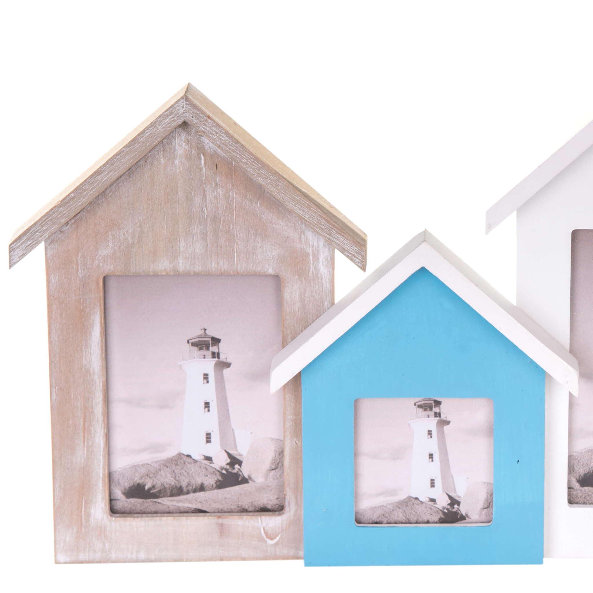 Portafoto Cabina. Altezza 60 Cm - Pezzi 1 - 60X26X3,5cm - Colore: Blu - Bianchi Dino - Marina, Decori Tema Marino