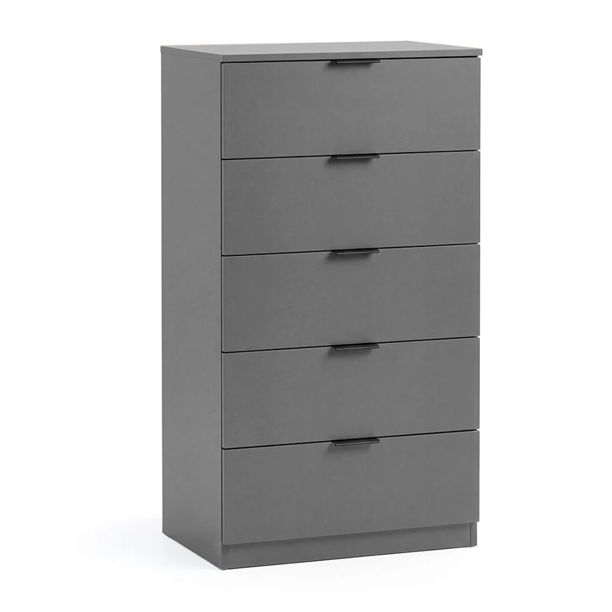 Cómoda alta de 5 cajones en gris grafito 60x110 cm Akari Gris Grafito