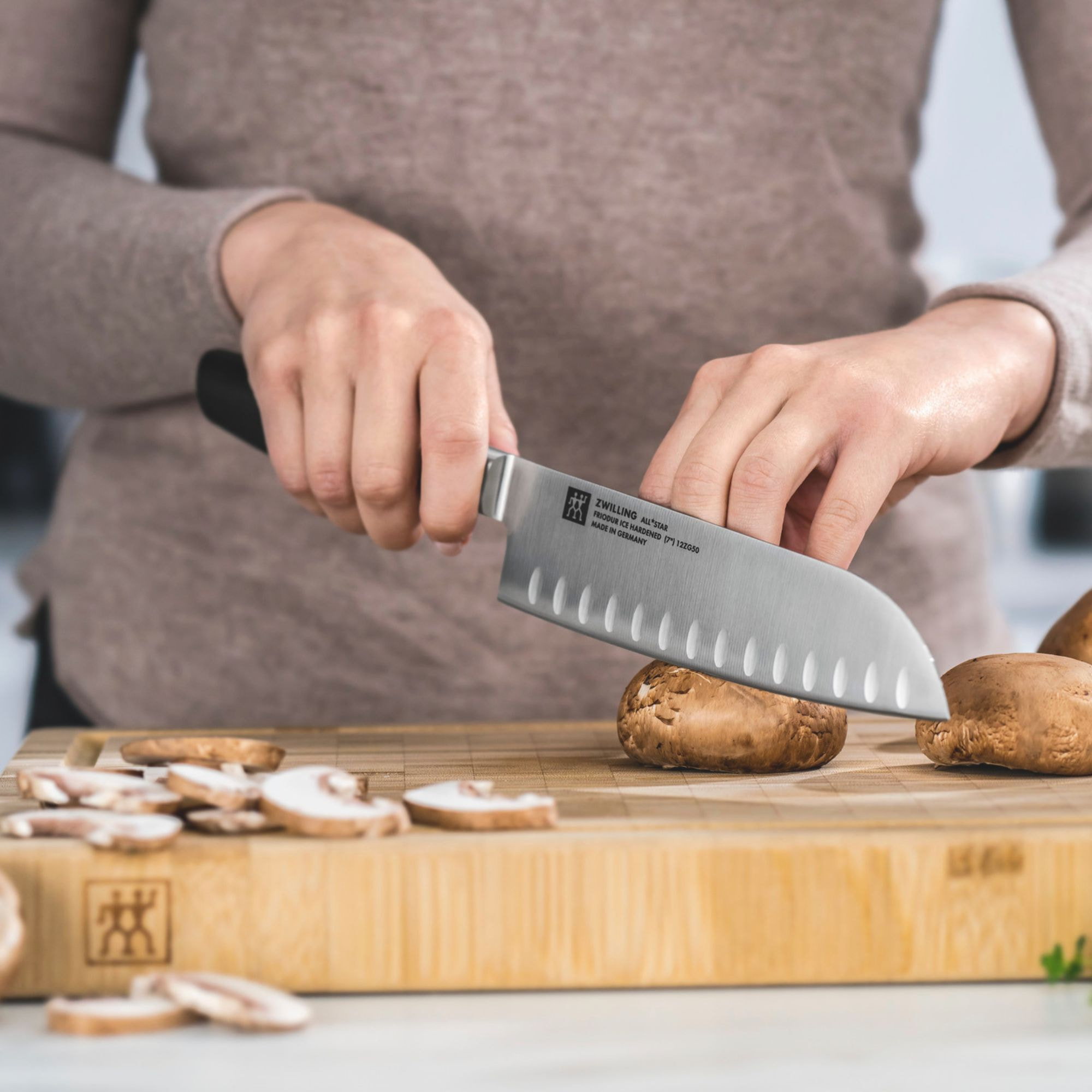 Santoku 18 cm, Argent