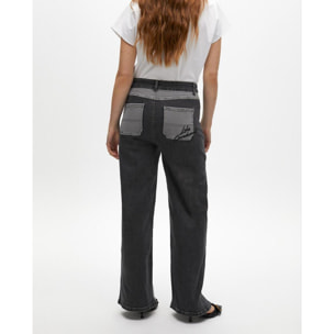 Jeans bicolore wideleg
