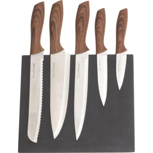Bloc 5 couteaux Aimanté Secret de Gourmet