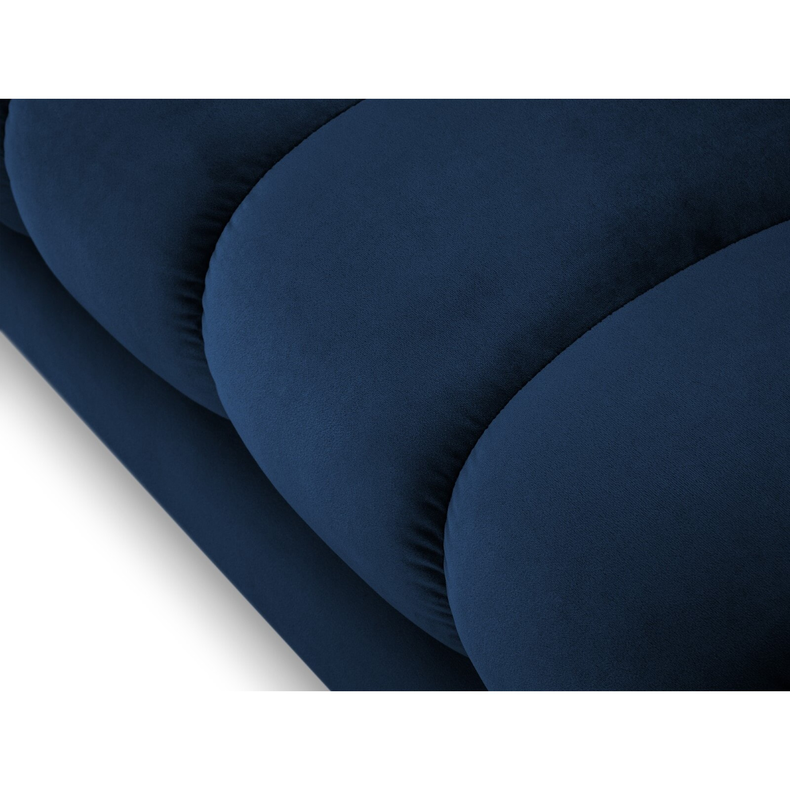 Méridienne gauche "Bali" en velours bleu roi