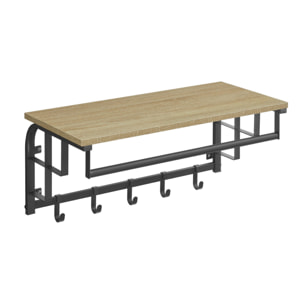 Appendiabiti a Parete Sonoma con Panca e 5 Ganci Mobili