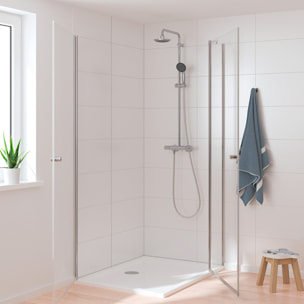 Colonne de douche avec mitigeur thermostatique Vitalio Start System 160, chromé