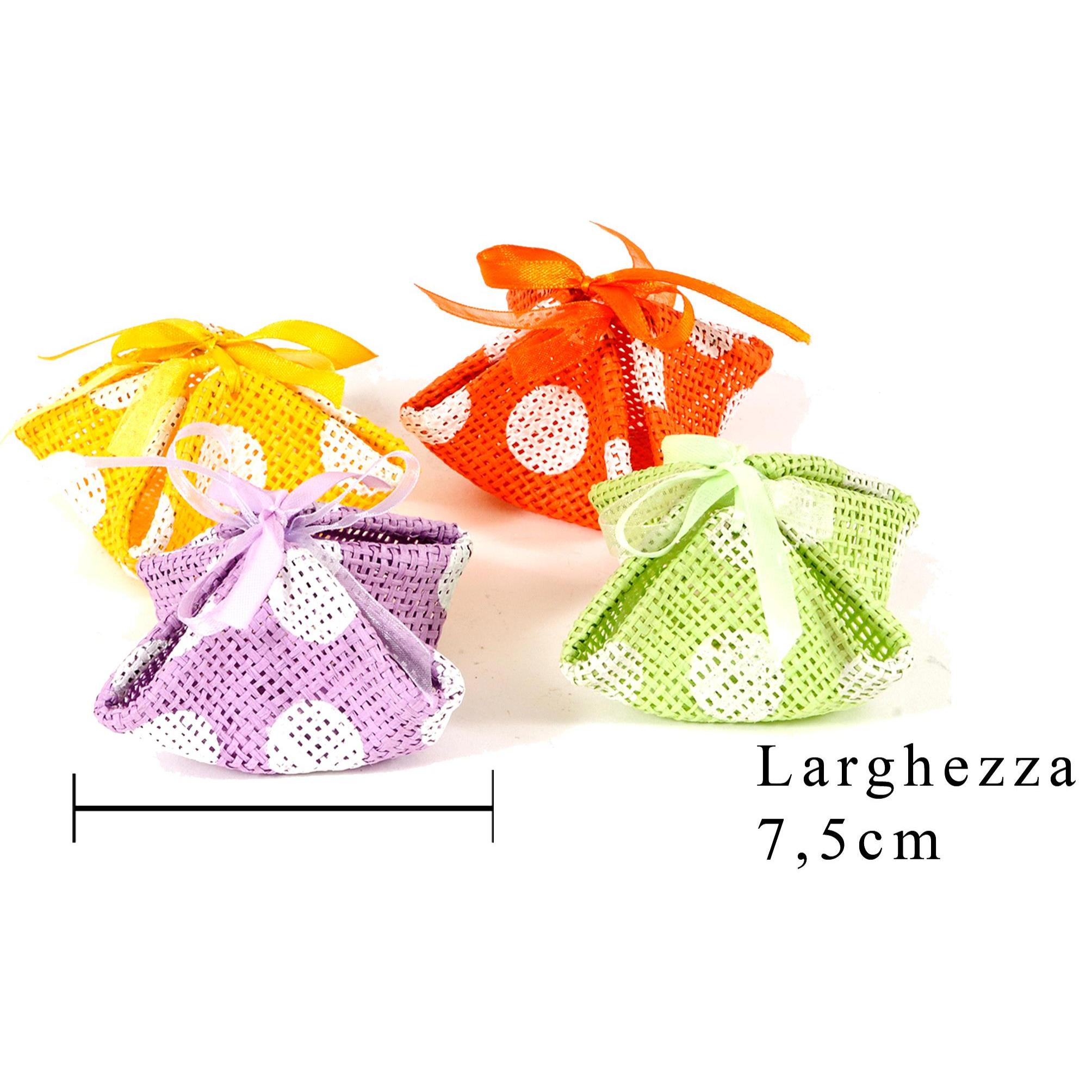 Fazzoletto Juta Pois 7,5Xh5 Cm - Pezzi 24 - 7,5X5X7,5cm - Colore: Incolore - Bianchi Dino - Confetti E Articoli Per Le Nascite E Matrimonio