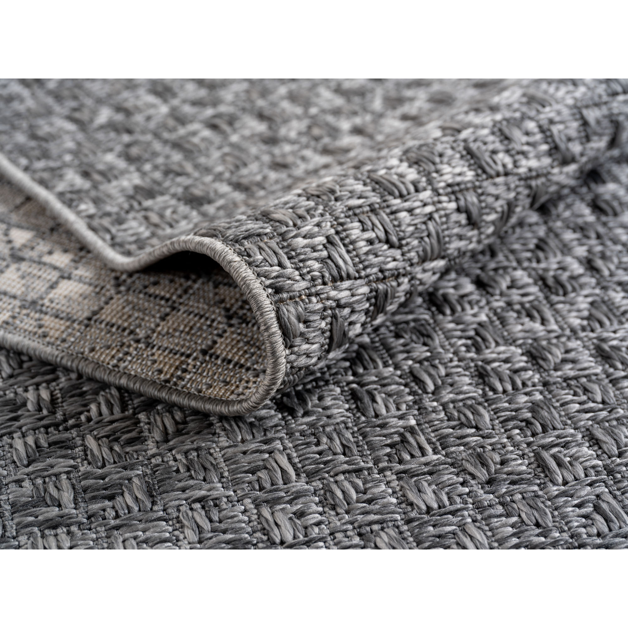 NEREA - Tapis intérieur/extérieur gris, design moderne