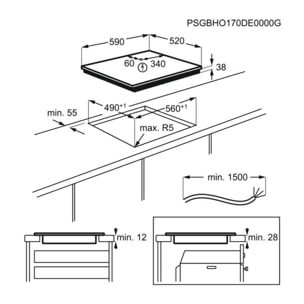 Table vitrocéramique ELECTROLUX BHV6232FOK