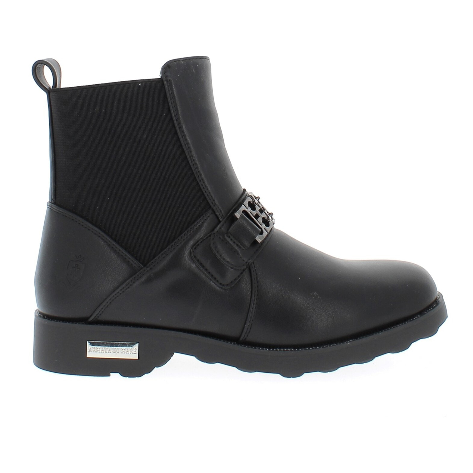 Armata di Mare Scarpe Donna Chelsea Boots con Decorazione Fibbia in Metallo AMD W52C60 Black