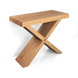 Console extensible Tomasucci ADELAIDE, en MDF finition chêne, 45 × 90 × 75 cm