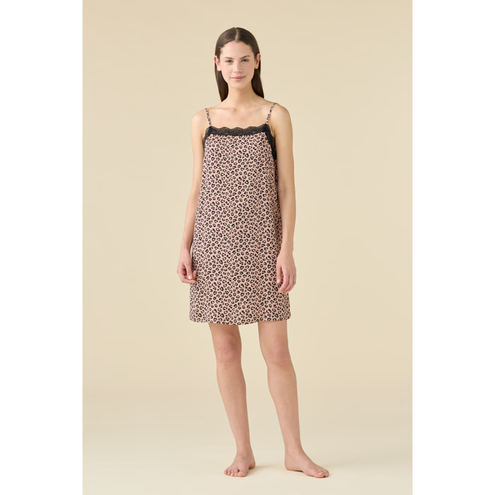 Camicia da notte in viscosa articolo animalier lover. Noidinotte