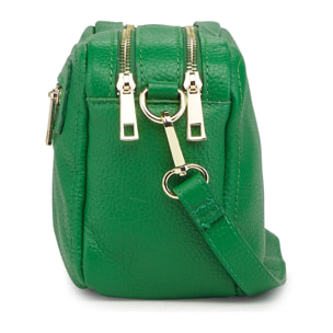 Borse Donna colore Verde-in pelle Made in Italy 28x24x18cm