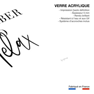 Tableau remember to Relax Tableau plexiglas