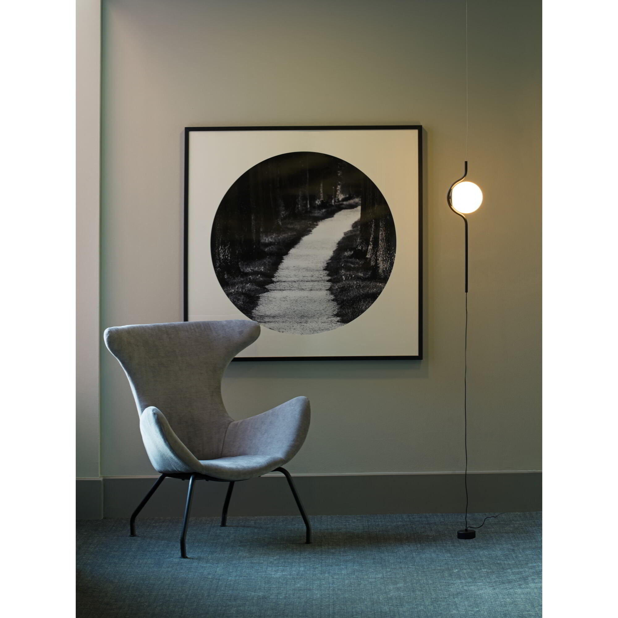 LE VITA Lampe suspension/lampadaire noir