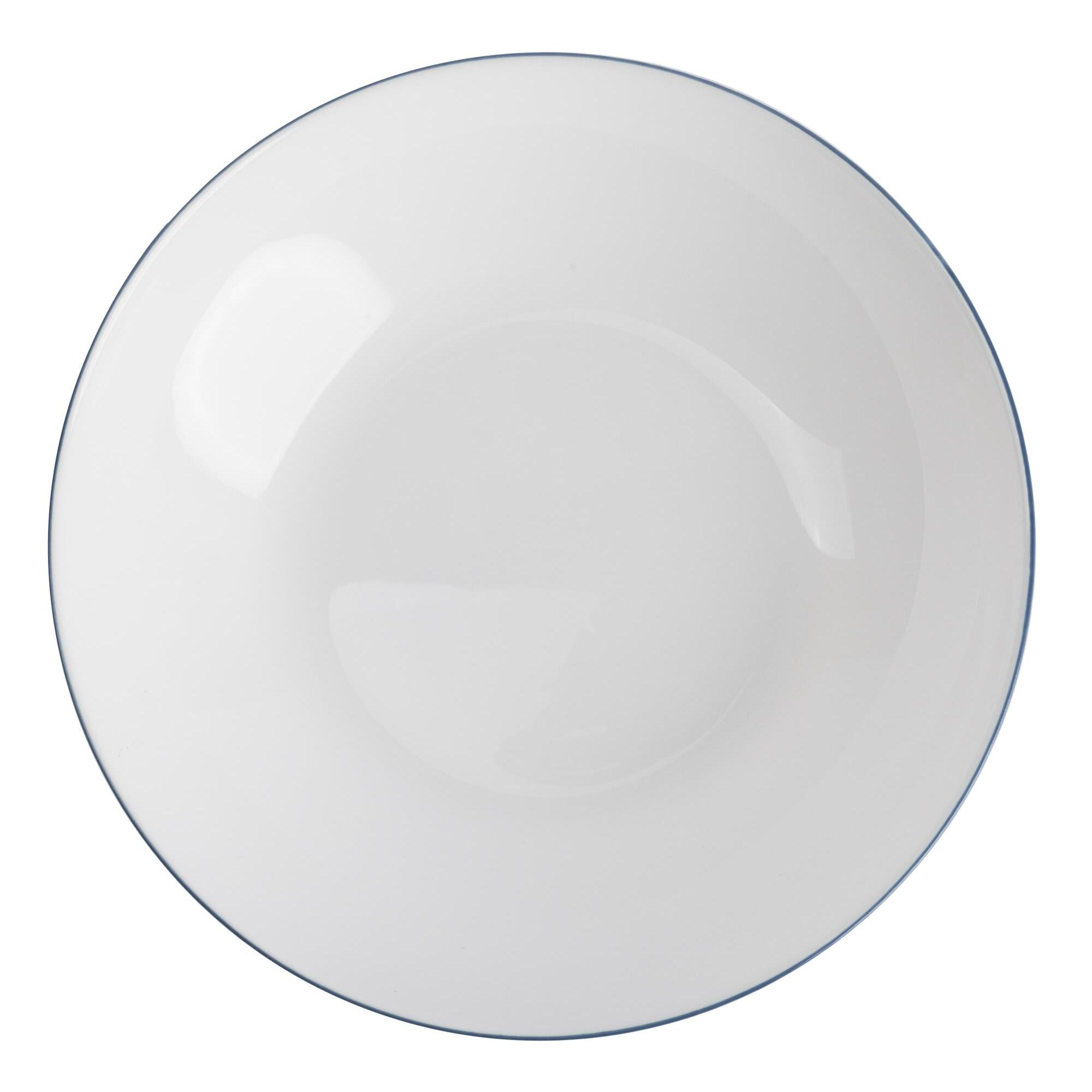 Juego de vajilla de 12pzs blanco con borde azul san ignacio