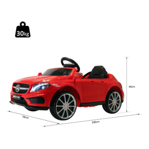 Voiture véhicule électrique enfant 6 V 3 Km/h max. télécommande effets sonores + lumineux Mercedes GLA AMG rouge