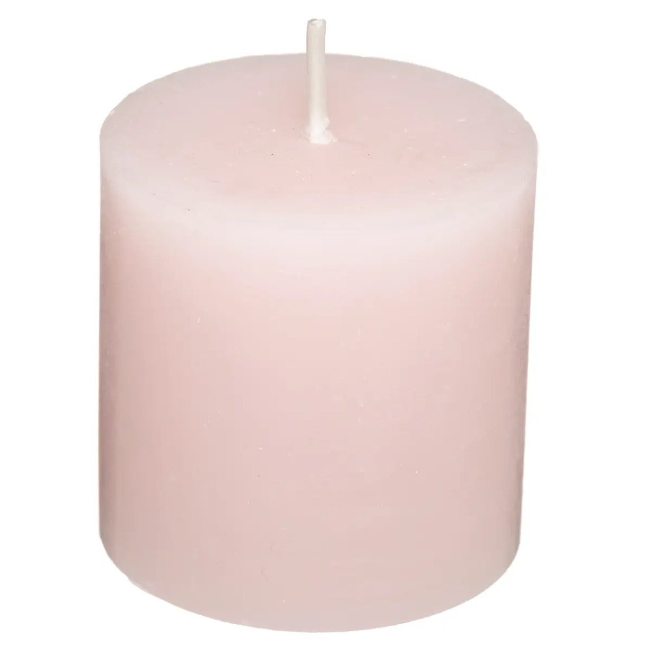 Lot de 4 bougies rustiques rose clair 60g